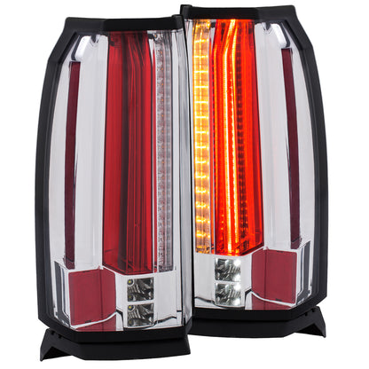 Tail Light Set LED Clear Lens Chrome Housing Pair GMC Yukon/XL 2015-2020 AnzoUSA