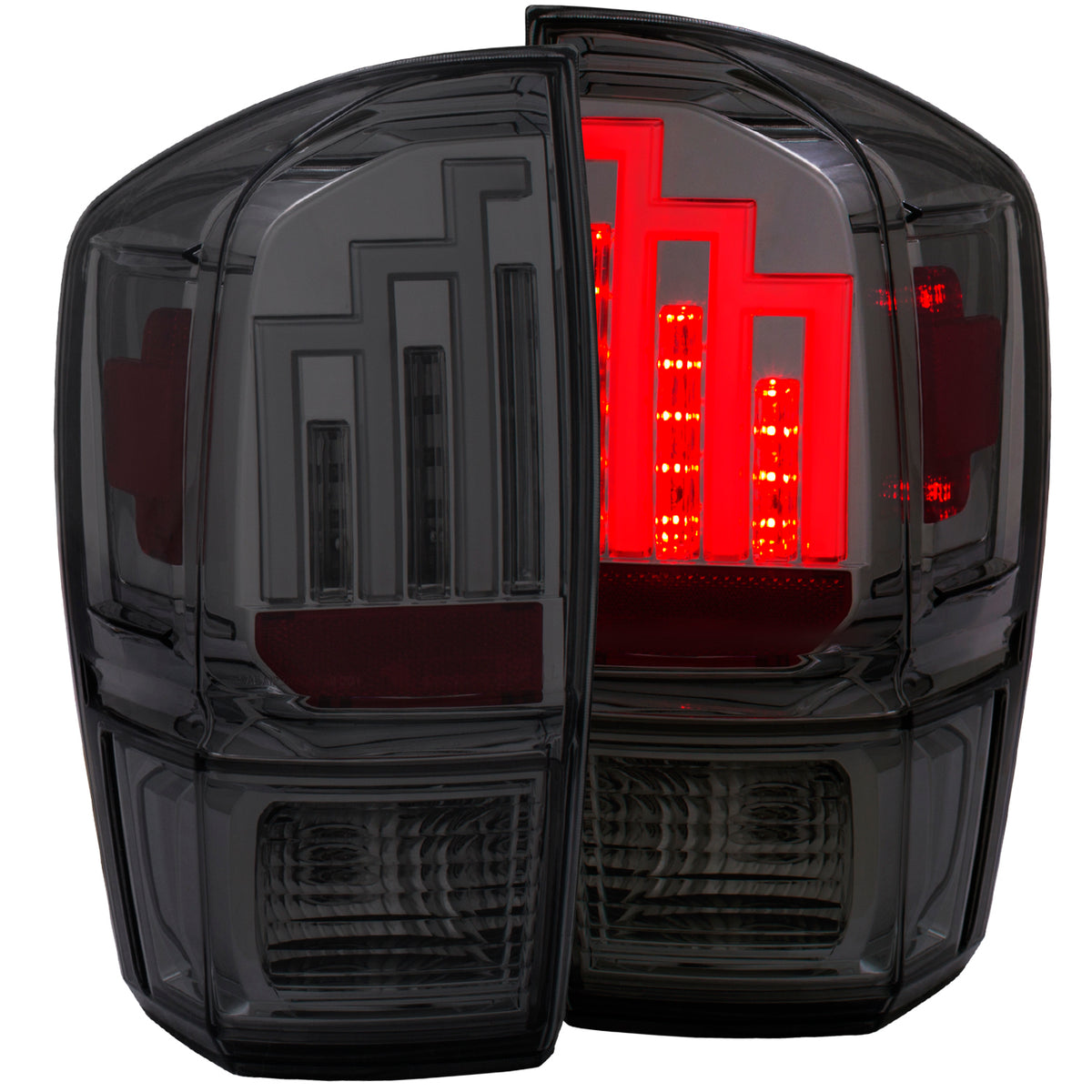 Tail Light Set LED Smoke Lens Pair Toyota Tacoma 2016-2023 AnzoUSA
