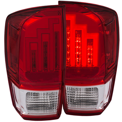Tail Light Set Red/Clear Lens Pair Toyota Tacoma 2016-2023 AnzoUSA