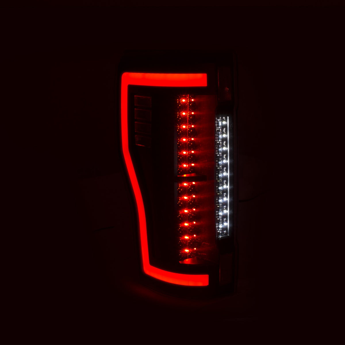 Tail Light Set LED Black Clear Lens Pair Ford F-250 Super Duty/F-350/F-450 Super Duty 2017-2019 AnzoUSA-3
