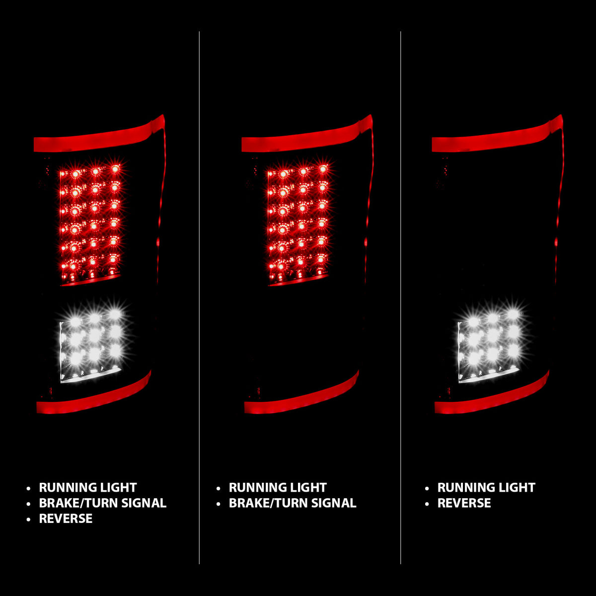 Tail Light Led Taillights Black W/ Sequential Ford F-150 2015-2017 AnzoUSA-1