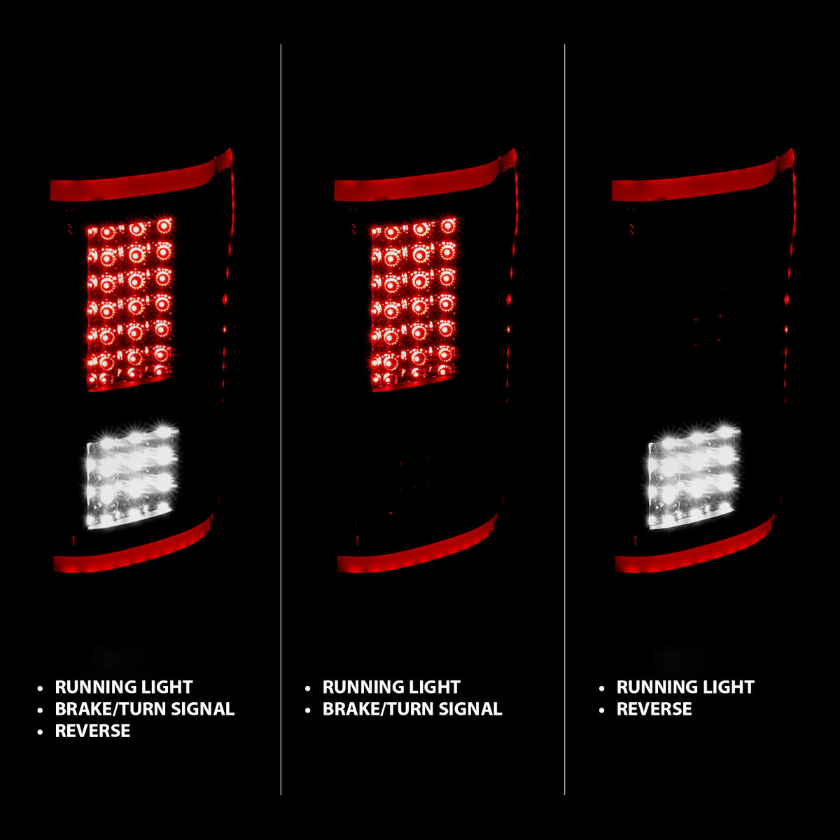 Tail Light Led Taillights Smoke W/ Sequential Ford F-150 2015-2017 AnzoUSA-1