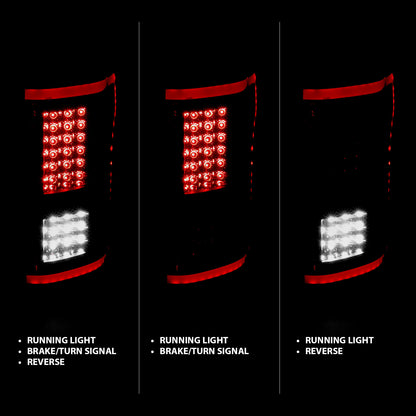 Tail Light Led Taillights Smoke W/ Sequential Ford F-150 2015-2017 AnzoUSA-1