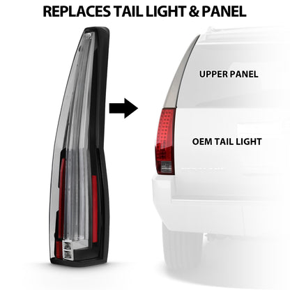 Tail Light Led Taillights Red/Clear Cadillac Escalade/ESV 2007-2014 AnzoUSA-6