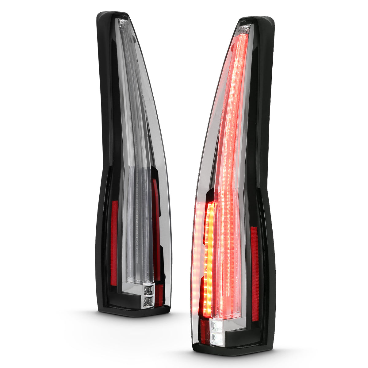 Tail Light Led Taillights Red/Clear Cadillac Escalade/ESV 2007-2014 AnzoUSA-8