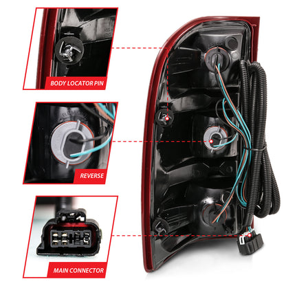 Tail Light Set Chrome Housing Red/Clear Lens Pair Chevrolet Silverado 1500/3500 2007-2013, 1500 HD 2007, 2500/2500 HD/3500 HD 2007-2014 AnzoUSA-3