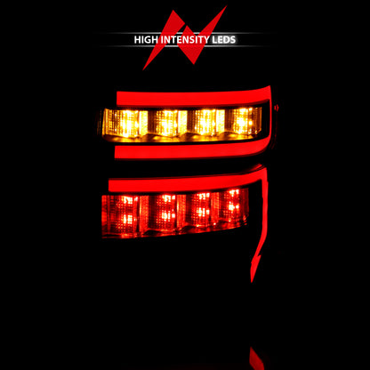 Tail Light Set LED Black Housing Smoke Lens Sequential Pair Toyota 4Runner 2014-2023 AnzoUSA-6