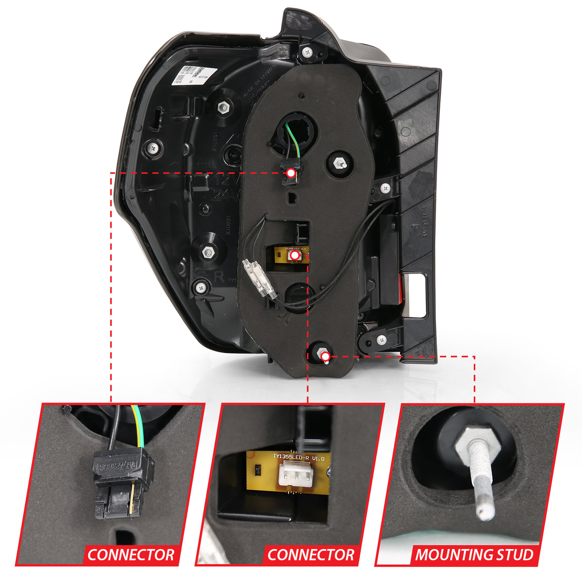 Tail Light Set LED Chrome Housing Clear Lens Sequential Pair Toyota 4Runner 2014-2023 AnzoUSA-4