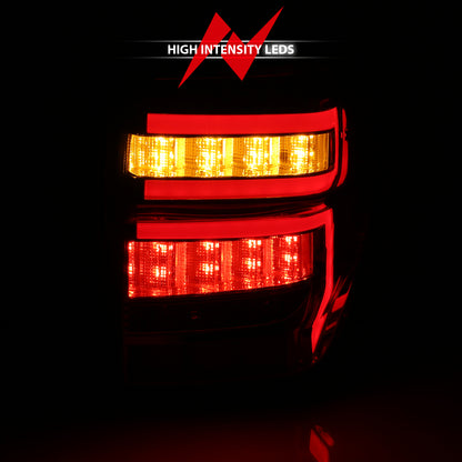 Tail Light Set LED Chrome Housing Clear Lens Sequential Pair Toyota 4Runner 2014-2023 AnzoUSA-5