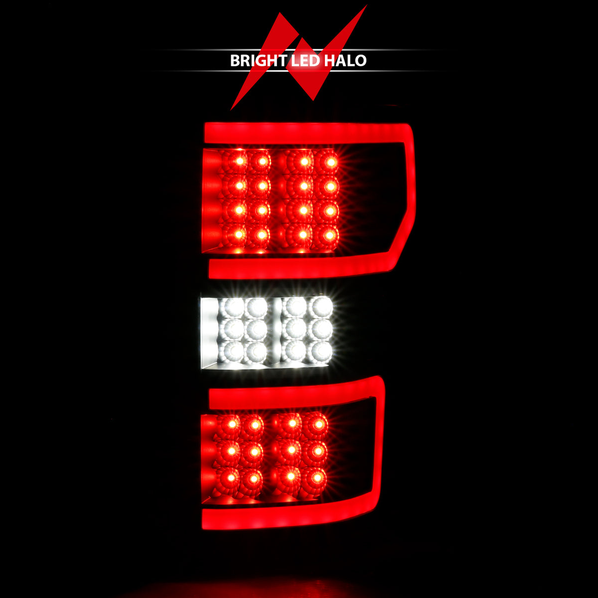 Tail Light Set LED Tail Lights LED Taillight Black (Red Light Bar) (W/ Sequential) Pair Ford F-150 2018-2020 AnzoUSA-5