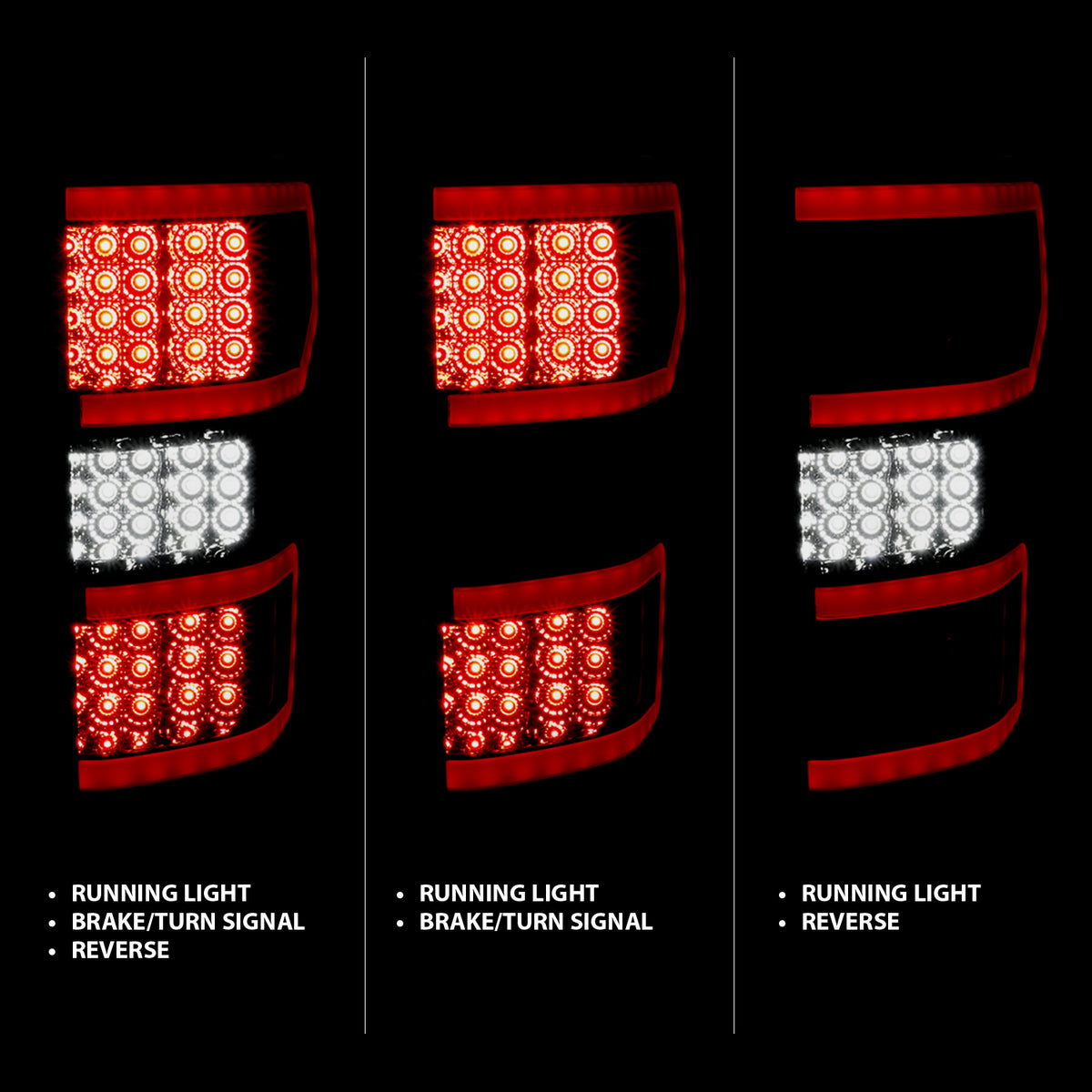 Tail Light Set LED Tail Lights LED Taillight Smoke (Red Light Bar) (W/ Sequential) Pair Ford F-150 2018-2020 AnzoUSA-1