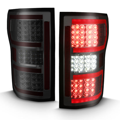 Tail Light Set LED Tail Lights LED Taillight Smoke (Red Light Bar) (W/ Sequential) Pair Ford F-150 2018-2020 AnzoUSA-7