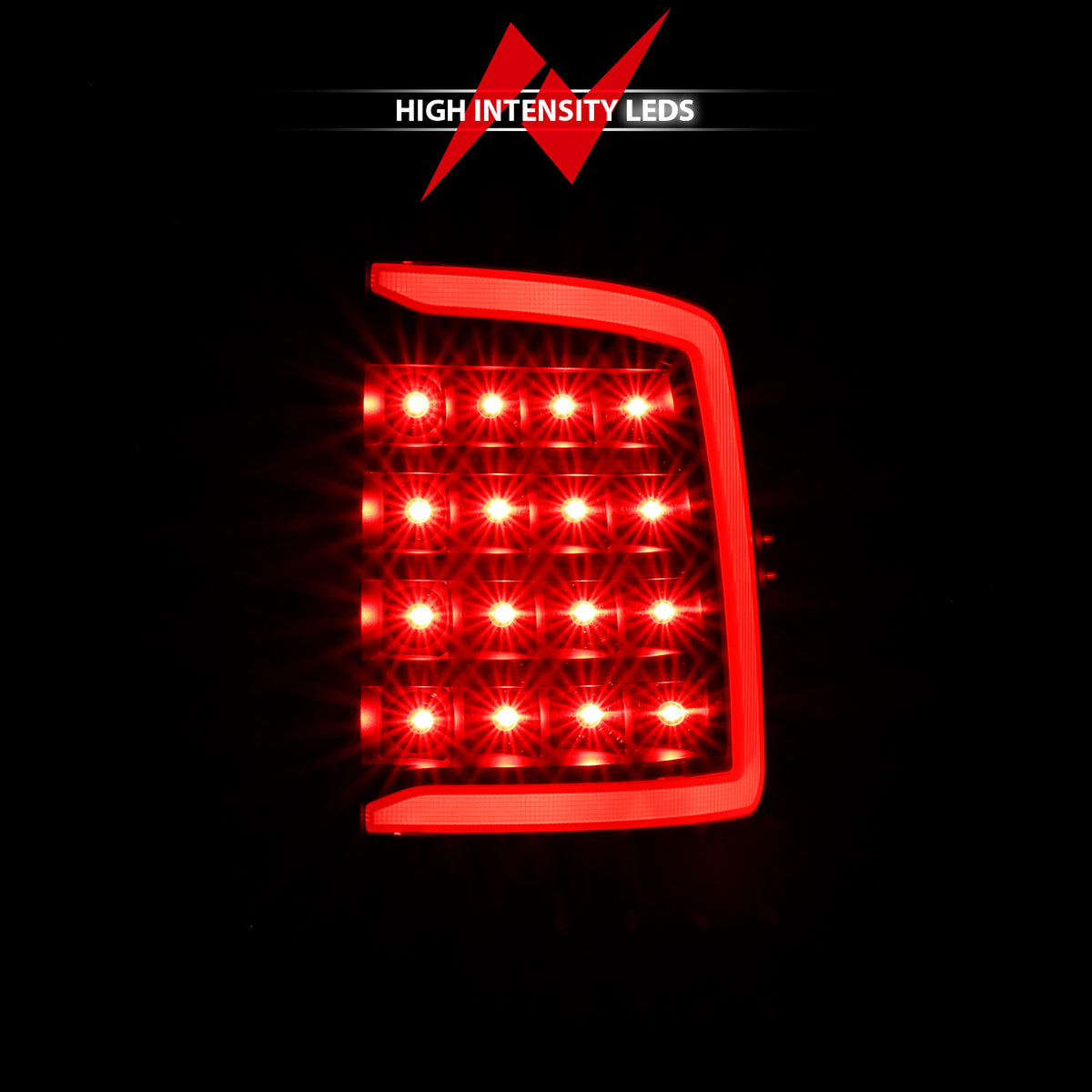Tail Light Set LED Black Housing Clear Lens PairRam 1500/2500/3500 2011-2018 AnzoUSA-5