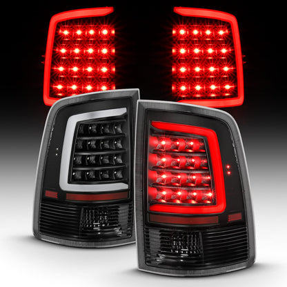 Tail Light Set LED Black Housing Clear Lens PairRam 1500/2500/3500 2011-2018 AnzoUSA-6