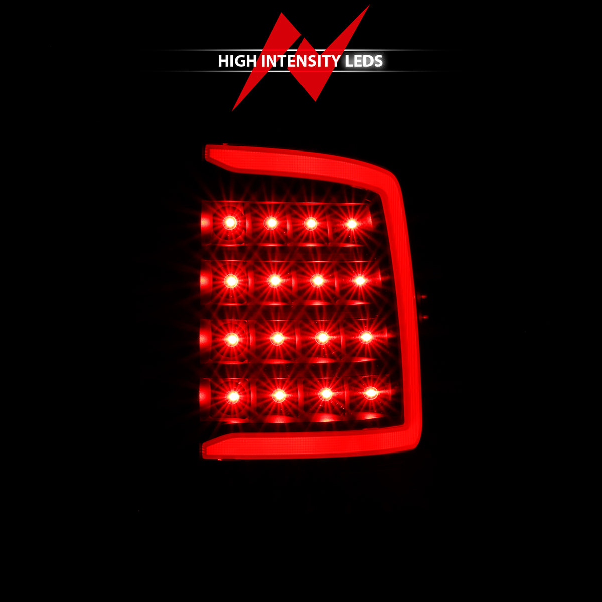 Tail Light Set LED Black Housing Smoke Lens PairRam 1500/2500/3500 2011-2018 AnzoUSA-5