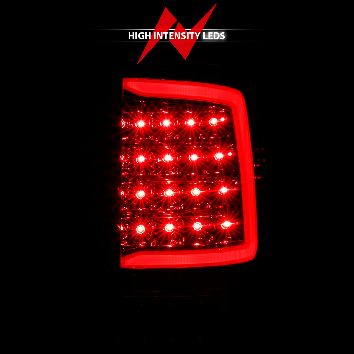 Tail Light Set LED Chrome Housing Clear Lens PairRam 1500/2500/3500 2011-2018 AnzoUSA-5