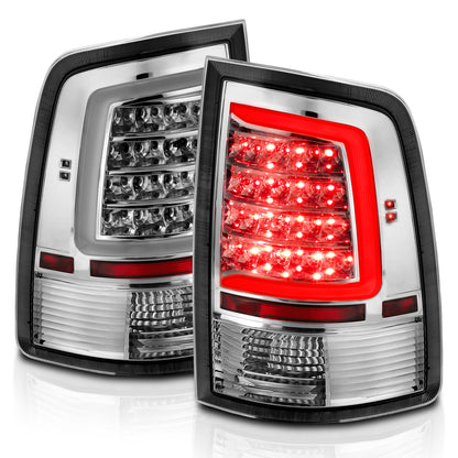 Tail Light Set LED Chrome Housing Clear Lens PairRam 1500/2500/3500 2011-2018 AnzoUSA-7