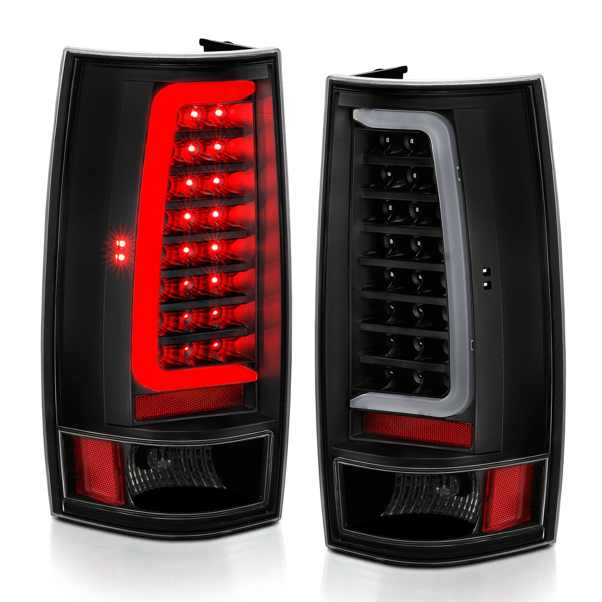 Tail Light Set Black Housing Clear Lens Pair LED Chevrolet Suburban 1500/Tahoe 2007-2014, Suburban 2500/Yukon XL 2500 2007-2013 Yukon/XL 1500 2007-2014 AnzoUSA-7