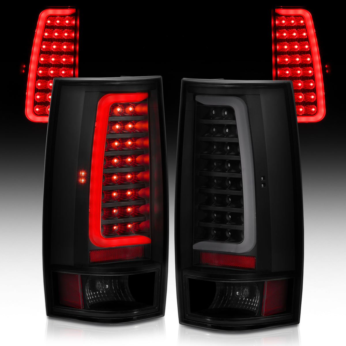 Tail Light Set LED Black Housing Smoke Lens Pair Chevrolet Suburban 2014, Chevrolet Suburban 1500/Tahoe 2007-2014, Suburban 2500/Yukon XL 2500 2007-2013, GMC Yukon/XL 1500 2007-2014 AnzoUSA-5