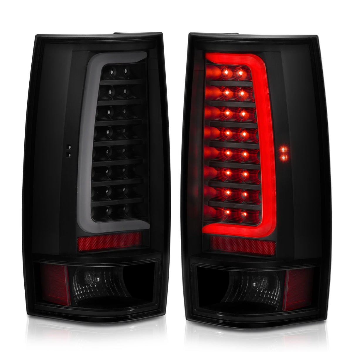 Tail Light Set LED Black Housing Smoke Lens Pair Chevrolet Suburban 2014, Chevrolet Suburban 1500/Tahoe 2007-2014, Suburban 2500/Yukon XL 2500 2007-2013, GMC Yukon/XL 1500 2007-2014 AnzoUSA-6