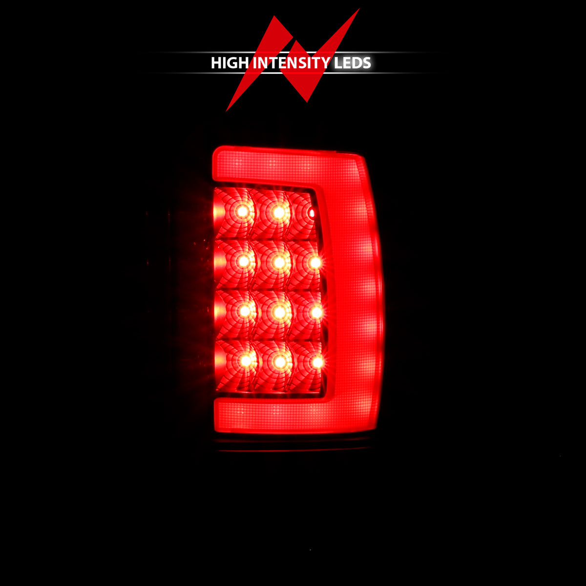 Tail Light Set LED Black Housing Smoke Lens Pair Dodge Ram 1500 1994-2001, 2500/3500 1994-2002 AnzoUSA-5