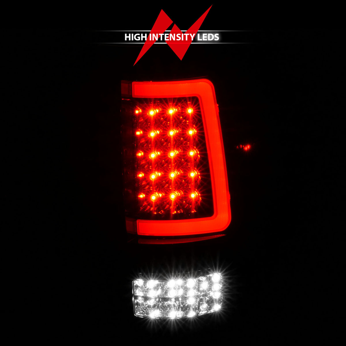Tail Light Set LED Black Housing Clear Lens Pair Ford F-150 2004-2008 AnzoUSA-5