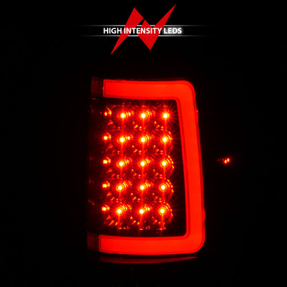 Tail Light Set LED Black Housing Smoke Lens Pair Ford F-150 2004-2008 AnzoUSA-5