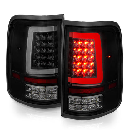 Tail Light Set LED Black Housing Smoke Lens Pair Ford F-150 2004-2008 AnzoUSA-6