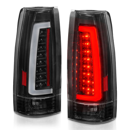 Tail Light Set LED Black Housing Clear Lens Pair Cadillac Escalade 1999-2000, Chevrolet Blazer/Suburban 1992-1994, C1500 1988-2001, C2500/C3500/K2500/K3500 1988-2000, Chevrolet K1500 1988-1999, Tahoe/Yukon 1992-2000, GMC C1500/K1500 1988-1999 AnzoUSA-1