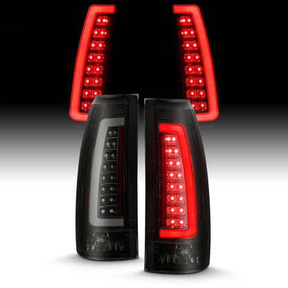Tail Light Set LED Black Housing Smoke Lens Pair Chevy/GMC/Cadillac Trucks/SUVs 1988-2001 AnzoUSA-6