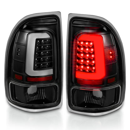 Tail Light Set LED Black Housing Clear Lens Pair Dodge Dakota 1997-2004 AnzoUSA-6