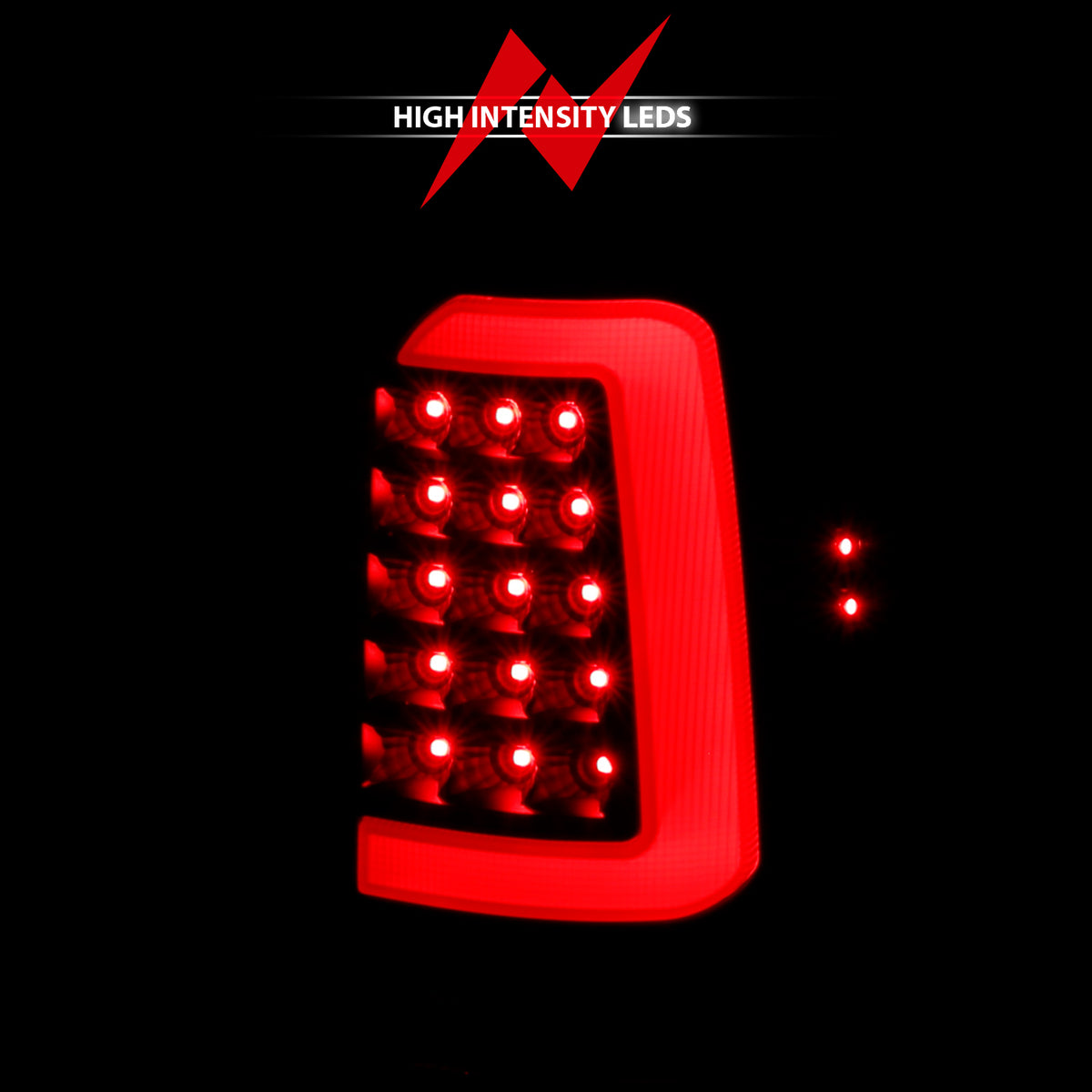 Tail Light Set LED Black Housing Smoke Lens Pair Dodge Dakota 1997-2004 AnzoUSA-5