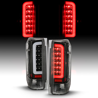 Tail Light Set LED Black Housing Clear Lens Pair Ford Bronco 1988-1996, Ford F-150/F-250 1987-1996, Ford F-350 1987-1998 AnzoUSA-6