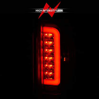 Tail Light Set LED Chrome Housing Clear Lens Pair Ford Bronco 1988-1996, Ford F-150/F-250 1987-1996, Ford F-350 1987-1998 AnzoUSA-5