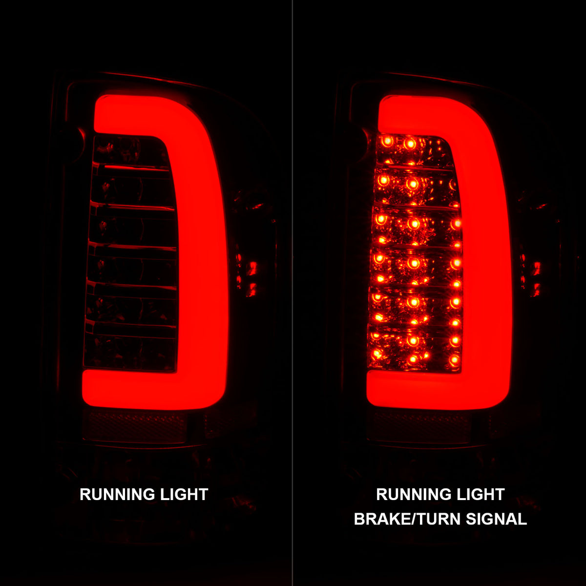 Tail Light Set Clear Lens Pair LED Chrome Housing Toyota Tacoma 1995-2000 AnzoUSA-1