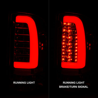 Tail Light Set Clear Lens Pair LED Chrome Housing Toyota Tacoma 1995-2000 AnzoUSA-1