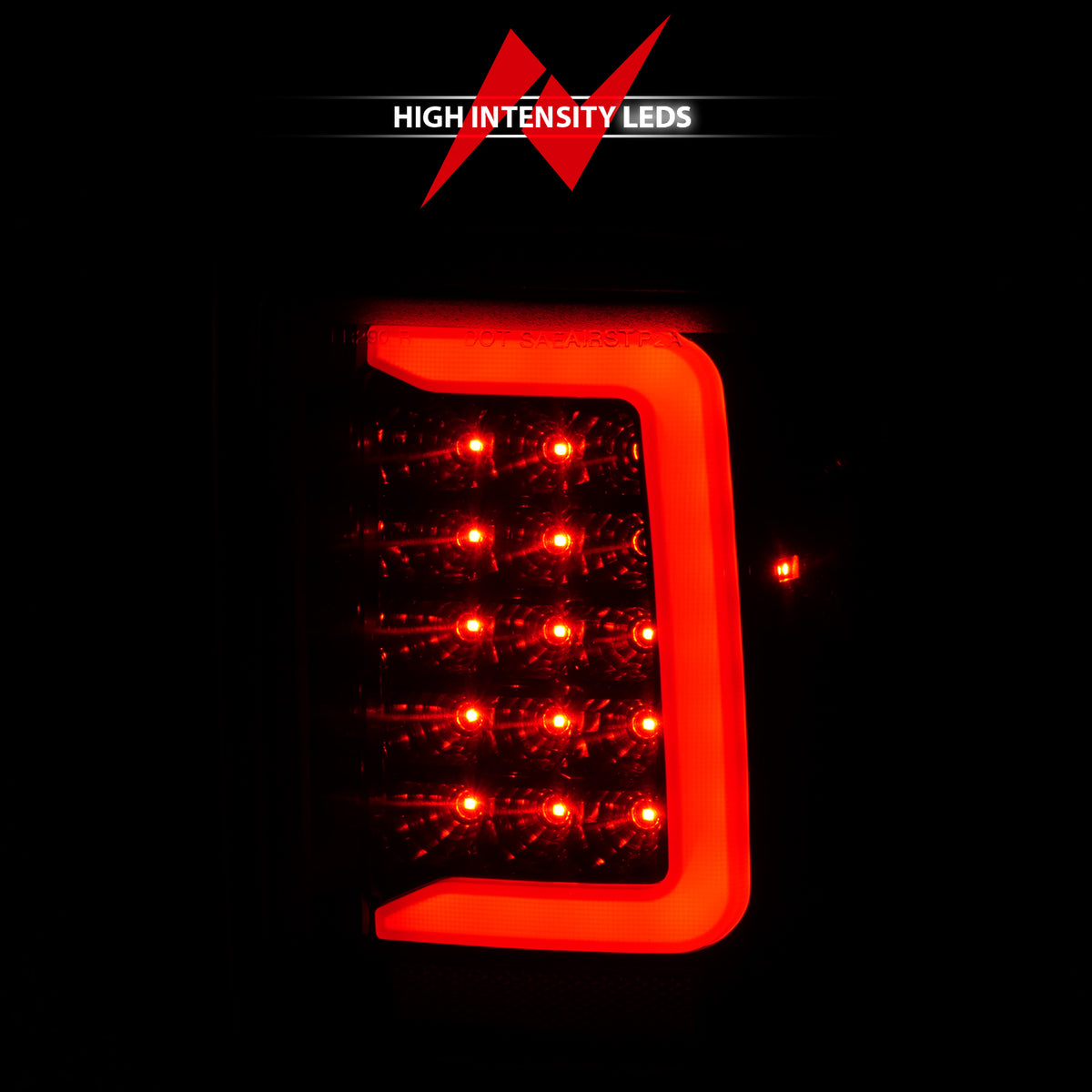 Tail Light Set LED Black Housing Smoke Lens Pair Ford F-100 Ranger 1996-1997, Ford Ranger 1993-1997 AnzoUSA-5