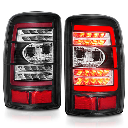 Tail Light Set LED Black Housing Clear Lens Pair Chevrolet Suburban 1500/2500/Tahoe 2000-2006, GMC Yukon/XL 1500 2000-2006, GMC Yukon XL 2500 2001-2006 AnzoUSA-1