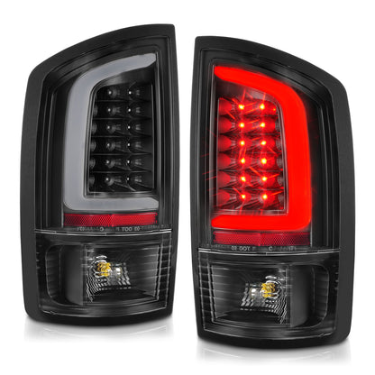 Tail Light Set LED Black Housing Clear Lens Pair Dodge Ram 1500 2002-2006, 2500/3500 2003-2006 AnzoUSA-1