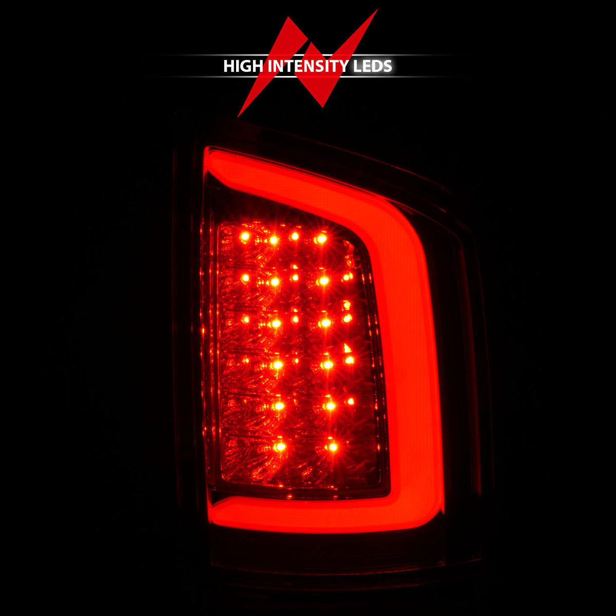Tail Light Set LED Chrome Housing Red/Clear Lens Pair Dodge Ram 1500 2002-2006, 2500/3500 2003-2006 AnzoUSA-5