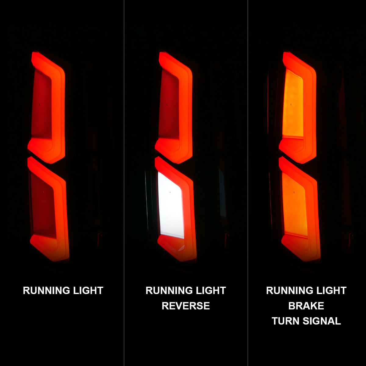 Tail Light Set LED W/ Light Bar Style Black Housing Clear Lens Pair Chevrolet Suburban/Tahoe 2015-2020 AnzoUSA-1