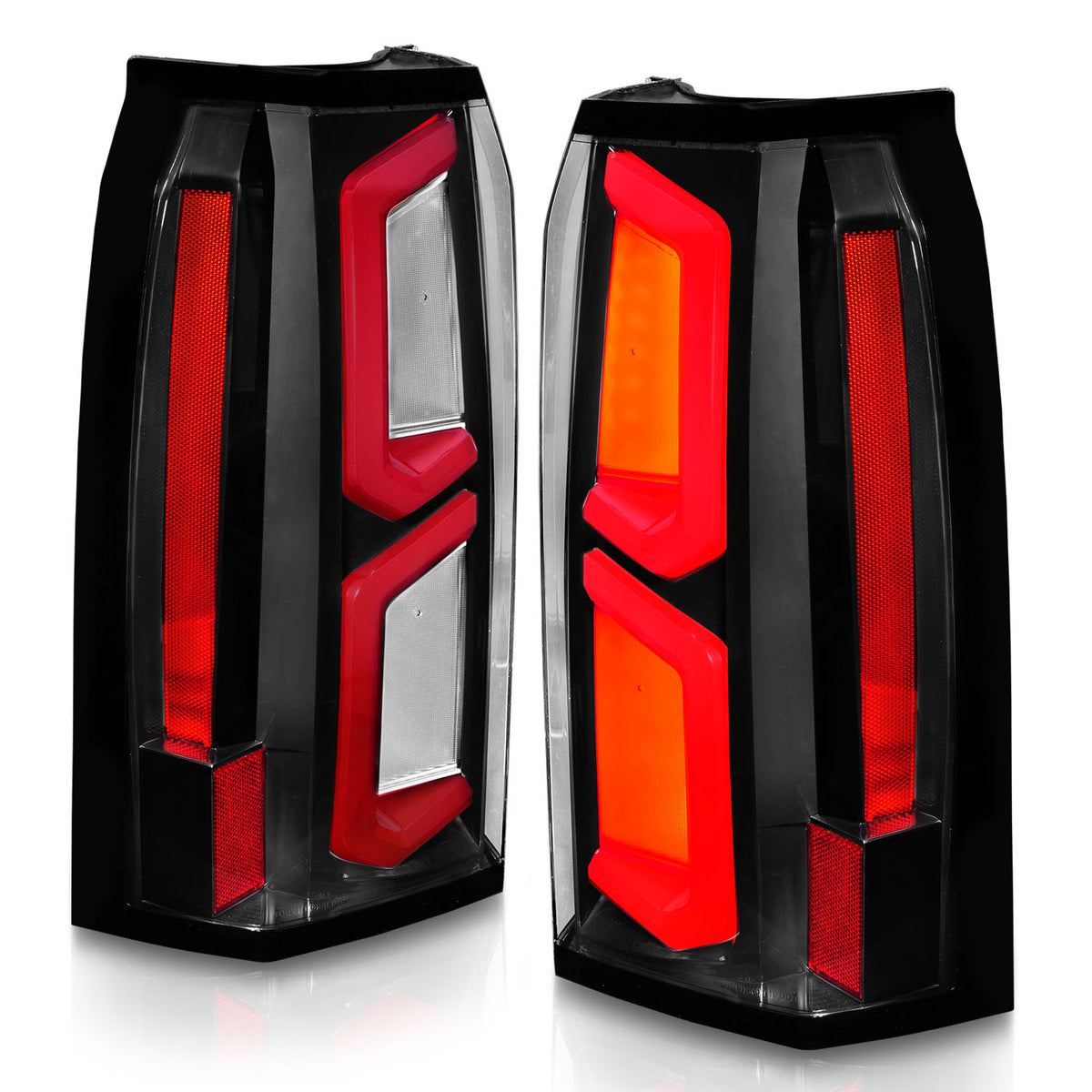 Tail Light Set LED W/ Light Bar Style Black Housing Clear Lens Pair Chevrolet Suburban/Tahoe 2015-2020 AnzoUSA-6