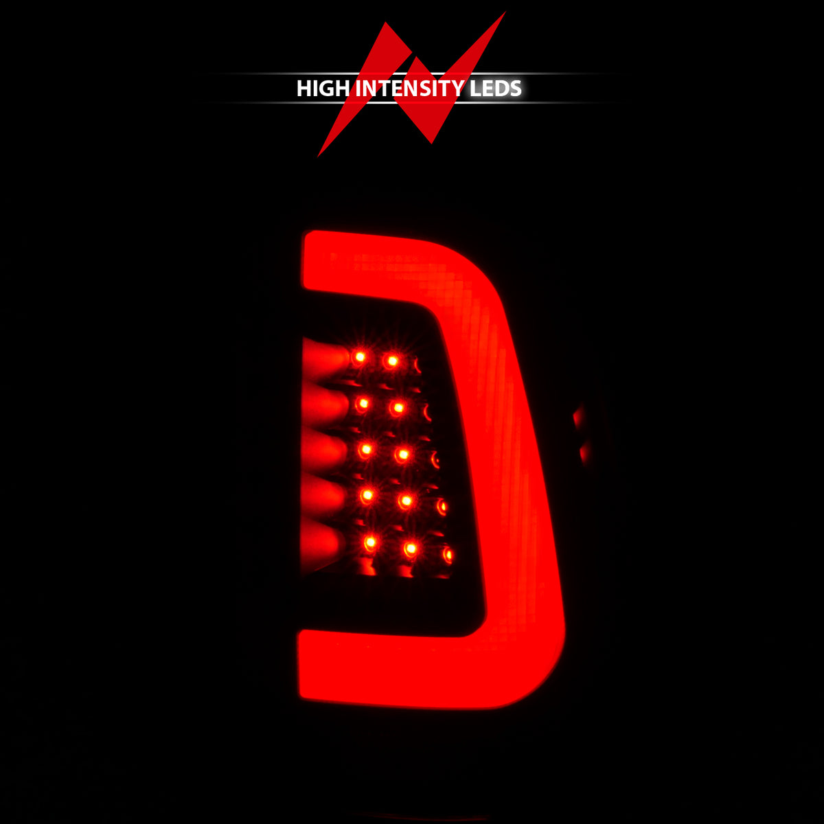 Tail Light Set LED W/ Light Bar Style Black Housing Smoke Lens Pair Ford F-250 Super Duty/F-350/F-450/F-550 Super Duty 2008-2016 AnzoUSA-5