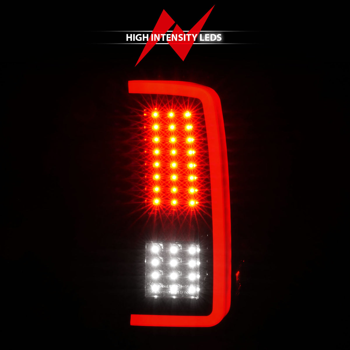 Tail Light Set LED W/ Light Bar Style Black Housing Smoke Lens Pair Chevrolet Silverado 1500/3500 2007-2013, 2500/2500 HD/3500 HD 2007-2014 AnzoUSA-5