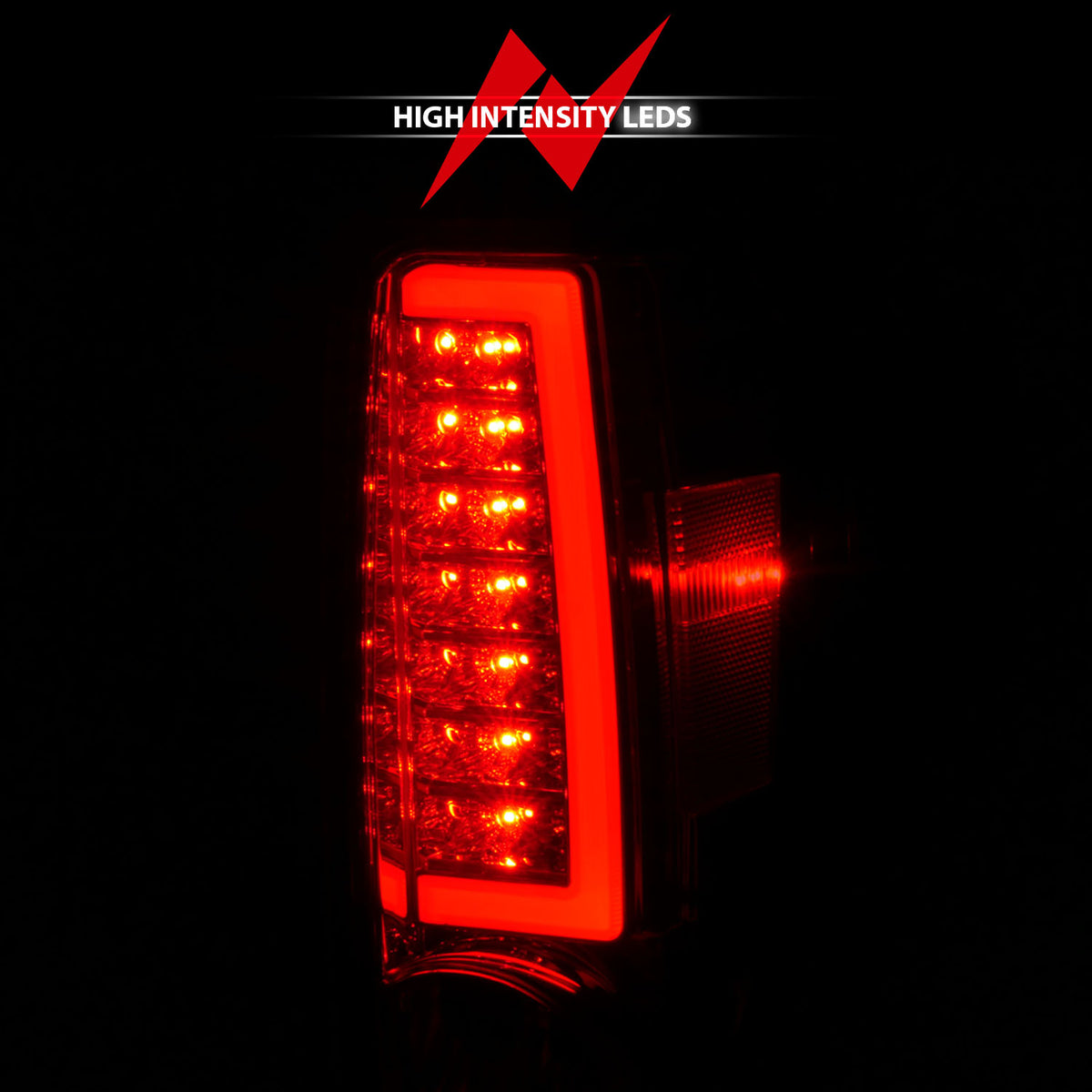 Tail Light Set LED W/ Light Bar Style Chrome Housing Red/Clear Lens Pair Colorado/Canyon 2004-2012 AnzoUSA-5