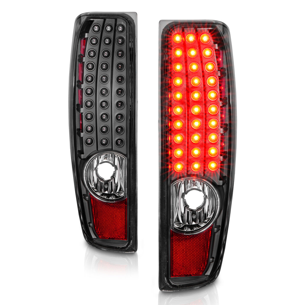 Tail Light Set LED Black Housing Pair Colorado/Canyon 2004-2012 AnzoUSA-1