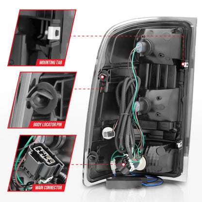 Tail Light Set LED W/ Light Bar Style Black Housing Smoke Lens Pair GMC Sierra 1500/2500 HD/3500 HD 2007-2014, 1500 HD/3500 2007 AnzoUSA-4