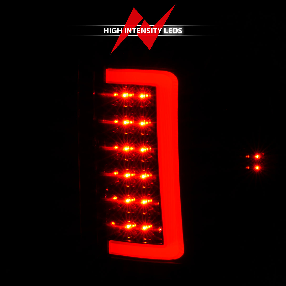 Tail Light Set LED W/ Light Bar Style Black Housing Smoke Lens Pair GMC Sierra 1500/2500 HD/3500 HD 2007-2014, 1500 HD/3500 2007 AnzoUSA-5