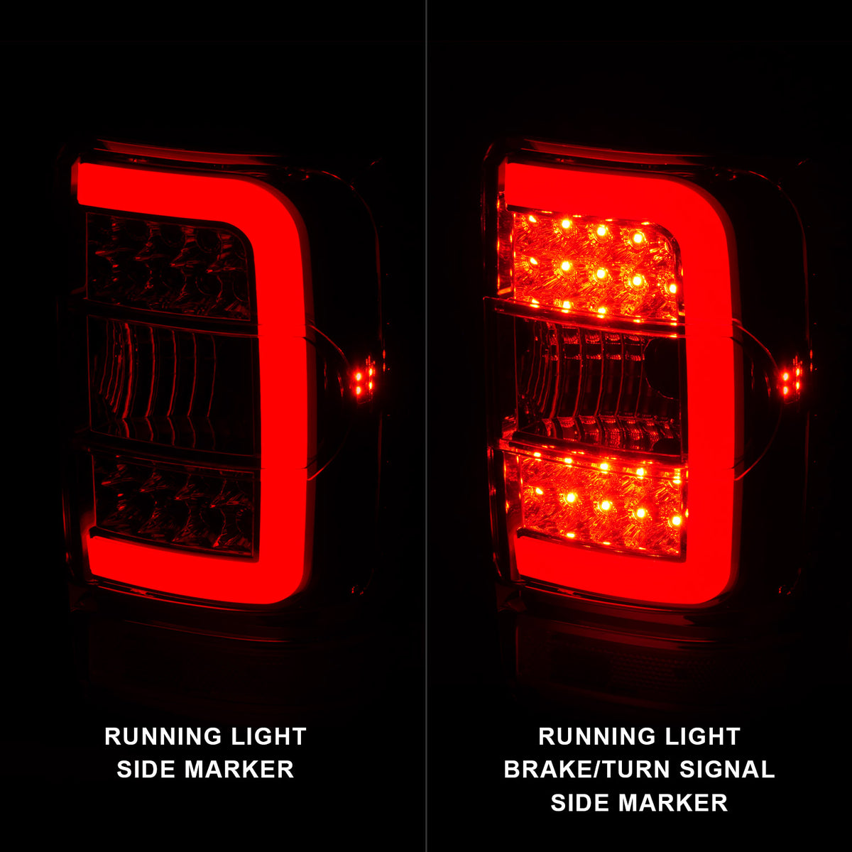 Tail Light Set LED W/ Light Bar Style Chrome Housing Red/Clear Lens Pair Ford Ranger 2001-2011 AnzoUSA-1