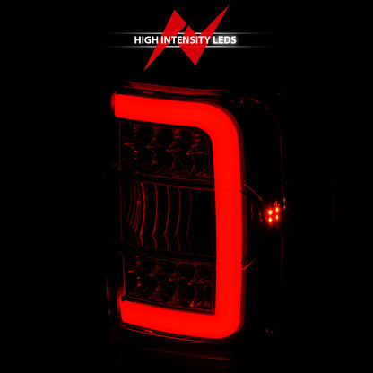 Tail Light Set LED W/ Light Bar Style Chrome Housing Red/Clear Lens Pair Ford Ranger 2001-2011 AnzoUSA-5